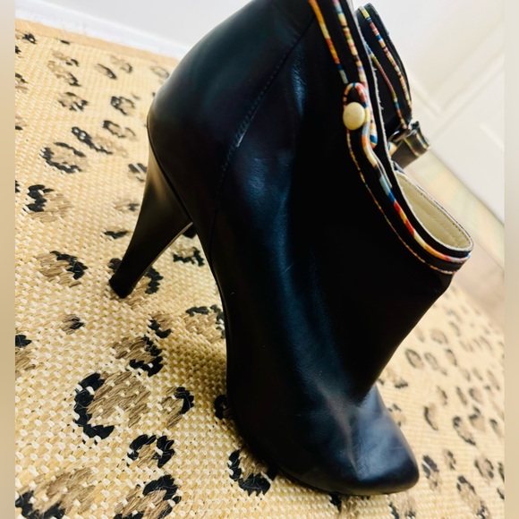 Paul Smith Signature Stripe Leather Heeled Ankle Boots Size 40 EU/9 US - Picture 2 of 4